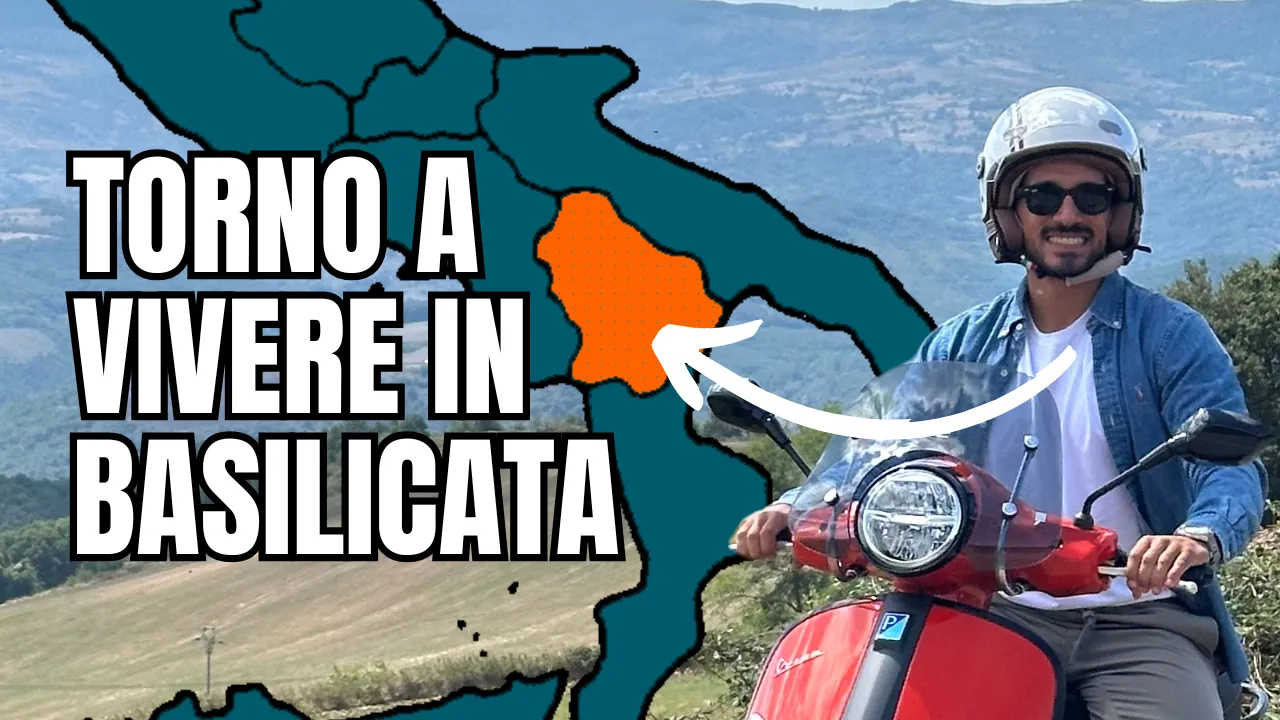 Copertina del video Torno a vivere in Basilicata con un ragazzo in Vespa