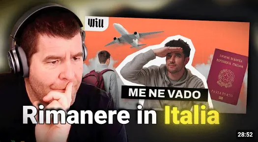 Copertina del video Me ne vado o rimanere in Italia