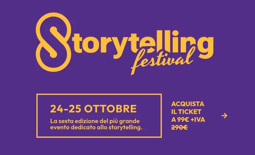 Locandina dello Storytelling Festival del 24 e 25 ottobre