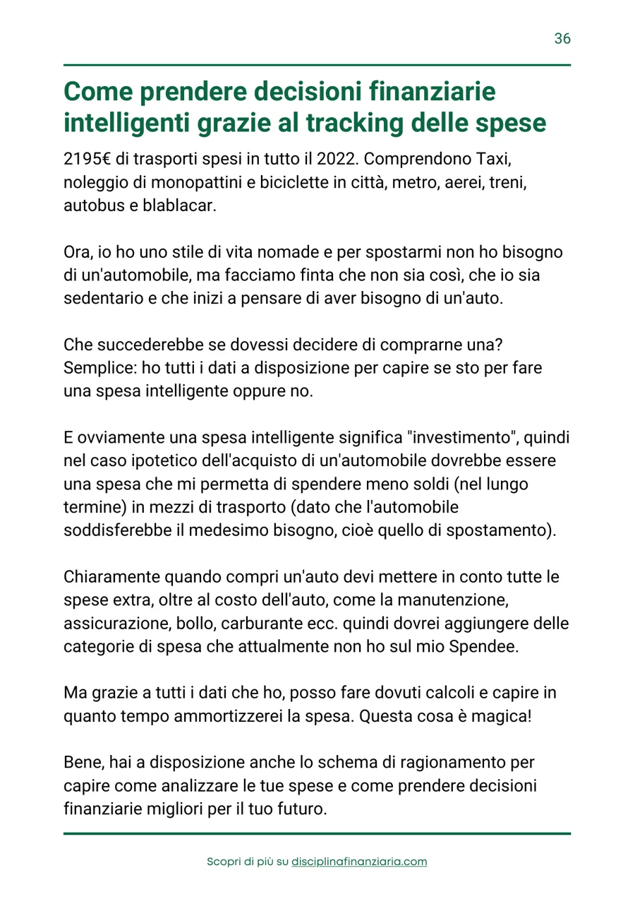 Save Your Money, Decidere con i dati